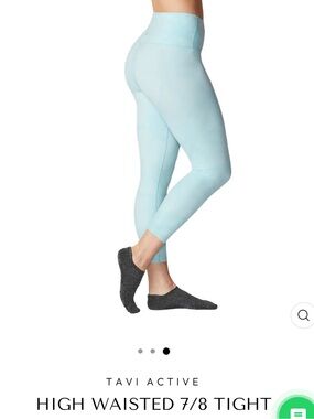 Kata|Asana Tavi Active High-Rise 7/8 Legging - Light Blue